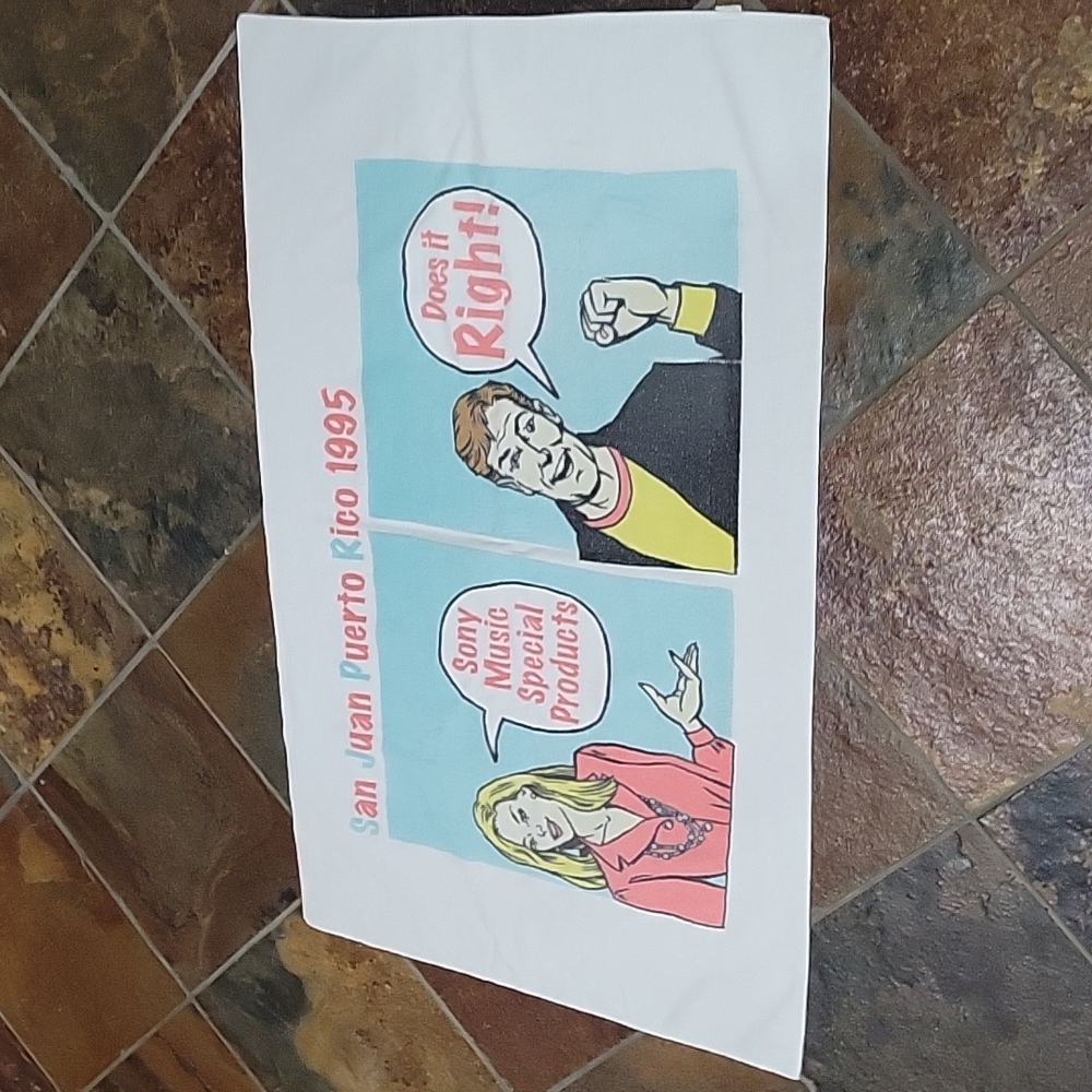 Vintage Sony Music Cartoon Promotional Dundee USA Beach Towel
